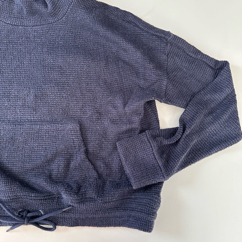 Cozy Blue Waffle Knit Sweater